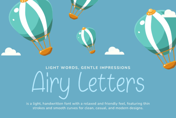 Airy Letters: A Handwritten Font for Modern Digital Design