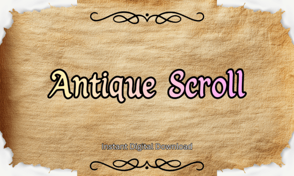 Antique Scroll Font: A Vintage Touch for Modern Editorial Design