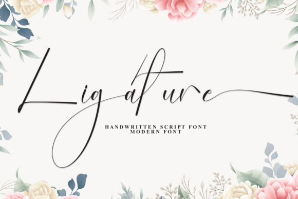 Ligature: A Refined Handwritten Script for Sophisticated Brands